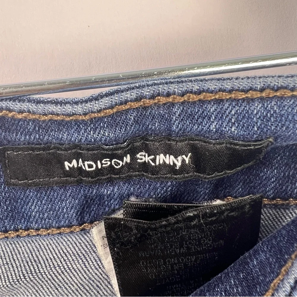 Jones New York Madison Skinny Jeans Blue Denim Mid Rise Stretch Size 6 - Picture 5 of 10